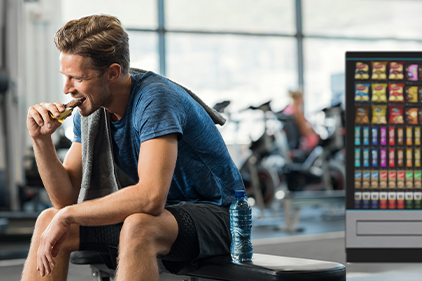 Verkaufsautomat im Fitnessstudio