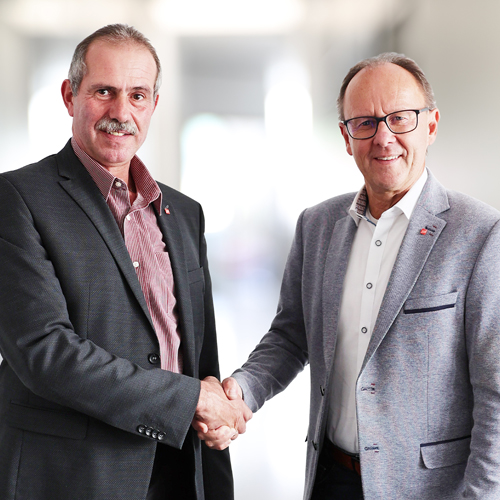 Geschäftsführer Bernd Enser und ehemaliger Geschäftsführer Robert Zahn